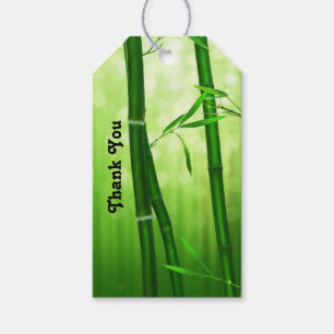 Groene bamboe dank u cadeaulabel