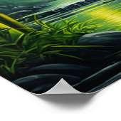 Groene Bamboe Haven Poster (Hoek)