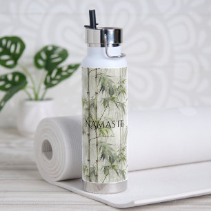 Groene Bamboe Mindfulness Yoga Waterfles
