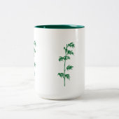 Groene bamboe-mok tweekleurige koffiemok (Center)