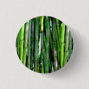 Groene Bamboestengels Natuurfotografie Ronde Button 3,2 Cm