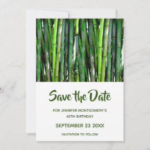 Groene Bamboo Stalks Natuur Fotografie Birthday Save The Date