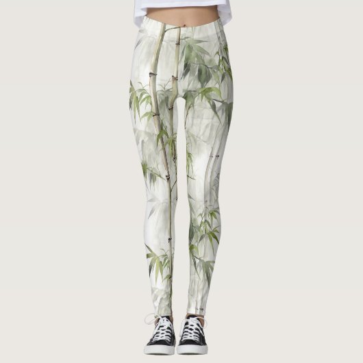 Groene Bambooserene Leggings (Voorkant)