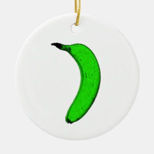 groene bananen keramisch ornament