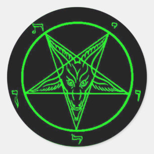 Groene Baphomet Stickers