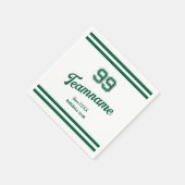 Groene Baseball Custom Player Nummer & Team Naam Servet (Hoek)