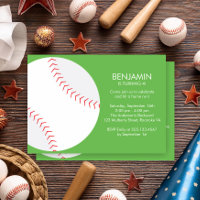 Groene Baseball Thmet Birthday Party
