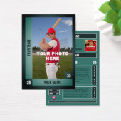 Groene Baseball Trading Kaart  Stats (Bureau)