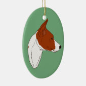  Groene Basenji Ornament (Rechts)