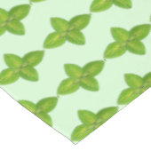 Groene Basil Leaf Leaves Herb Garden Cooking Tafelkleed (Gekanteld)