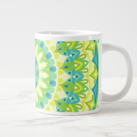 Groene basis Mandala Extra Grote Beker (Rechts)