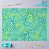 Groene batik bloemen tissuepapier (Craft)