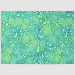 Groene batik bloemen tissuepapier
