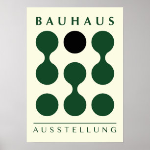 Groene Bauhaus print, afdrukbare groene Bauhaus mu Poster