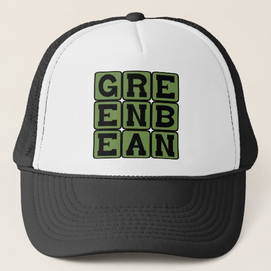 Groene Bean, groenten Trucker Pet (Voorkant)