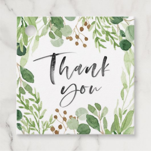 Groene bedankingslabels voor cadeautjes bedankjes labels (Voorkant)