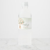 Groene Beer heteluchtballon Waterfles Etiket (Voorkant)