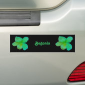 Groene Begonia Aanpasbare Bumpersticker (Op auto)