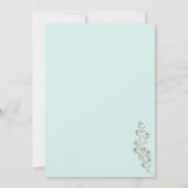 Groene Beige Bloem Zomer Herfst Verjaardag Kaart (Achterkant)