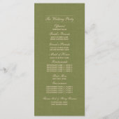 Groene Beige  programma's voor patroonweddenschapp (Achterkant)