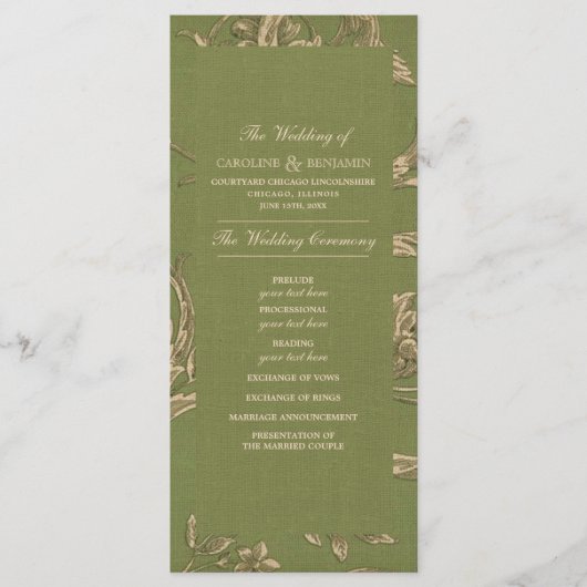 Groene Beige  programma's voor patroonweddenschapp (Voorkant)