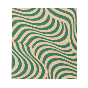 Groene Beige Zebra Stripe Minimalistische Lente Zo Notitieblok