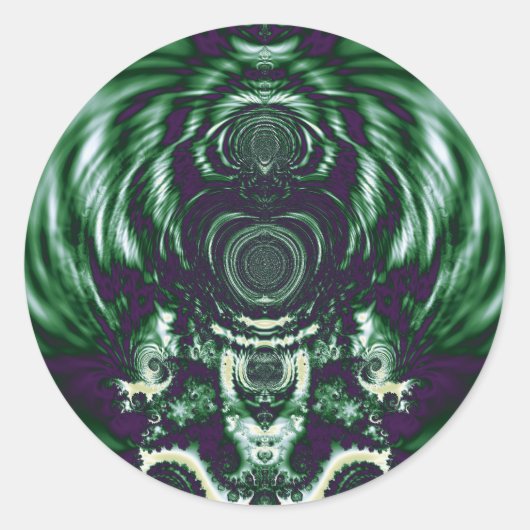 Groene bel ronde sticker (Voorkant)