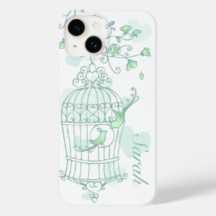 Groene benaming van vogels en kooienmint aqua Case-Mate iPhone 14 hoesje