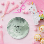 Groene Berg Land Bruiloft Taart Papier Bord (Feest)