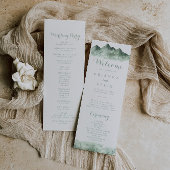 Groene Berg Land Kalligrafie Bruiloft Programma