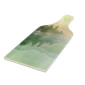 Groene bergen en boslandschap snijplank (Hoek)