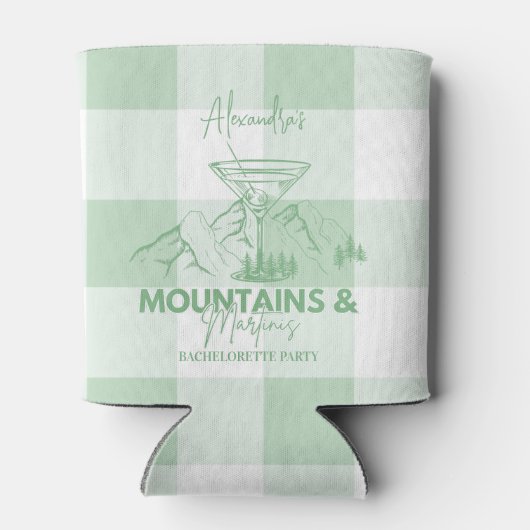 Groene bergen en Martinis Bachelorette Blikjeskoeler (Achterkant)