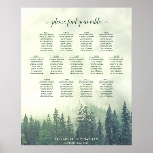 Groene berghennen 13 Tafelplaatjes Poster (Voorkant)