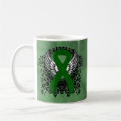 Groene Bewustmakingslint met Wings Koffiemok (Links)