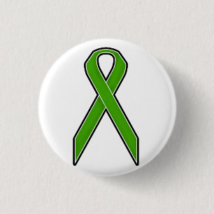 Groene bewustmakingslint ronde button 3,2 cm