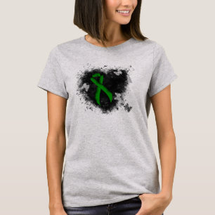 Groene bewustzijnslint Grunge T-shirt