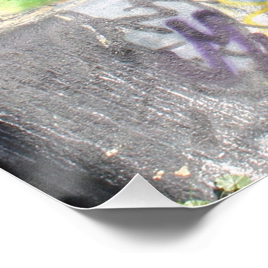 Groene bezoeker van buitenruimtetekort perfect poster (Hoek)