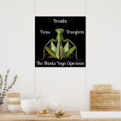 Groene Bidden Mantis Yoga gepersonaliseerd Poster (Keuken)