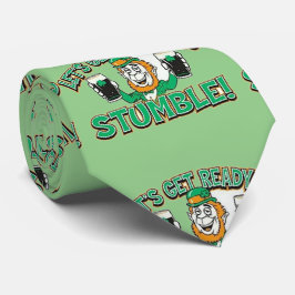 Groene bier Drink Leprachaun St. Pat's Day Stropda Stropdas