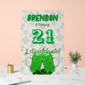 Groene Bier Mokken Verjaardagsviering Acryl Teken Acryl Bord (Huwelijk)