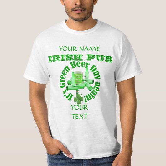 Groene bierdag St Patrick's T-shirt (Voorkant)