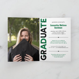 Groene Big Bold Angle-Cut Afstuderen