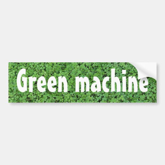 Groene biodieselmachine met dieselmotor bumpersticker (Voorkant)