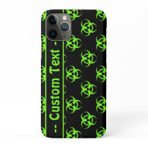 Groene Biohazard Symbool Patroon Telefoon Case w /
