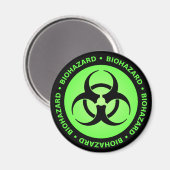 Groene Biohazard Waarschuwingsmagneet Magneet (Voorkant / Achterkant)