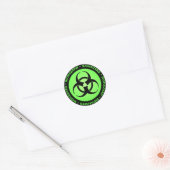 Groene Biohazard Warning Sticker (Envelop)