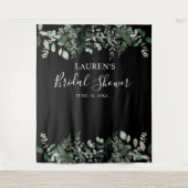 Groene blad bruidsdouche fotohokje achtergrond wandkleed (Voorkant)