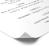 Groene blad bruiloft alcohol drankjes bar menu poster (Hoek)