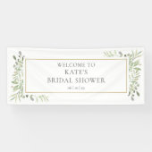 Groene Blad Bruiloft Feest Begroeting Spandoek (Horizontaal)