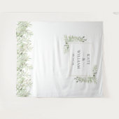 Groene Blad Bruiloft Foto Booth Achtergrond Wandkleed (Voorkant (horizontaal))